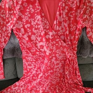 Dark orange lengthy dress